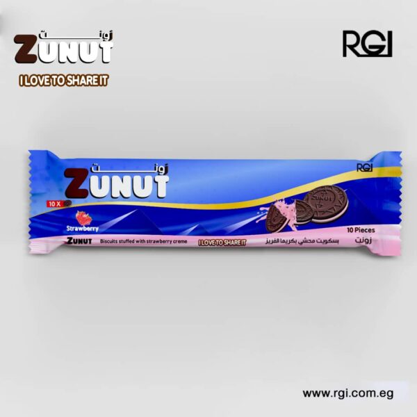 Zunut Biscuit I love to share it Z-series Oreo Zunut-Biscuit Strawberry Flavor Quantity 10 Piece rgi-egypt
